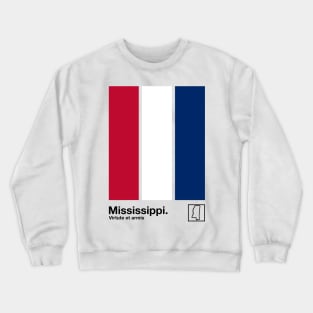 Mississippi // Original Minimalist Artwork Poster Design Crewneck Sweatshirt